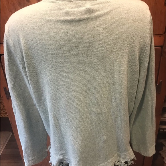 Vintage Alfred Dunner Pale Green Turtle Neck Sweater - Size Large - Picture 7 of 13